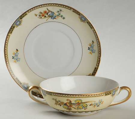 Burma Flat Cream Soup Bowl & Saucer Set