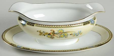 Burma Gravy Boat with Attached Underplate