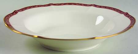 Burgundy Royale Rim Soup Bowl