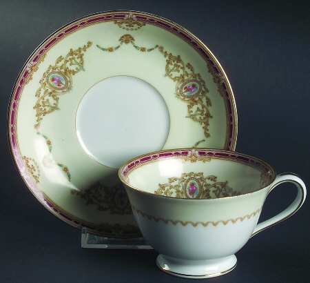 Cameo Footed Cup & Saucer Set