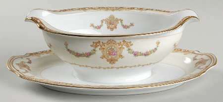 Camillia (3950 & NO #) Gravy Boat with Attached Underplate