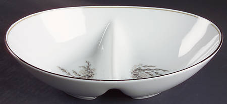 Candice 10" Oval Divided Vegetable Bowl