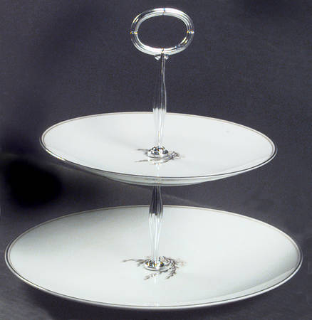 Candice 6 5/8"-10"  2 Tiered Serving Tray (Dp, Sp) HC