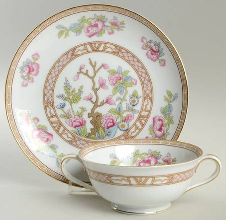 Carleton Footed Cream Soup Bowl & Saucer Set