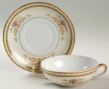 Carltonia Flat Cream Soup Bowl & Saucer Set