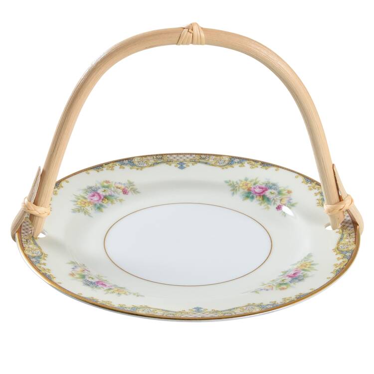 Carmela (95635 & No #) 5 3/8"-5 5/8" Bamboo Handled Serving Plate  HC