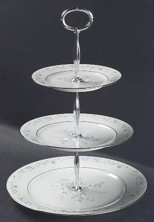 Carolyn 13 7/8"-14 1/4" 3-Tiered Serving Tray(DP,SP,BB) HC