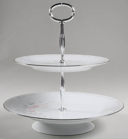 Carthage 11 1/4"  2 Tier Footed Serving Tray (DP,SP,FR) HC