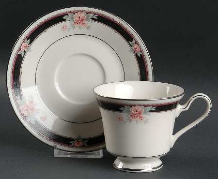 Castleberry Footed Cup & Saucer Set