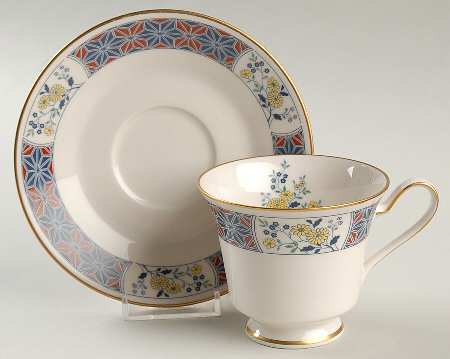 Cathay Footed Cup & Saucer Set