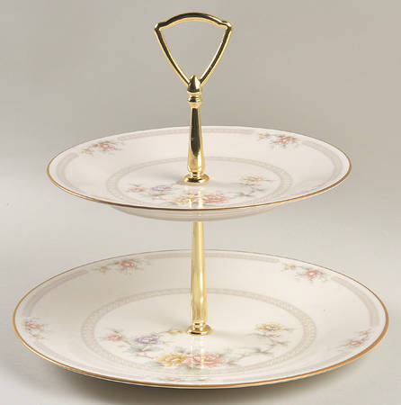 Cervantes 2 Tiered Serving Tray (Dinner & Salad Plate)