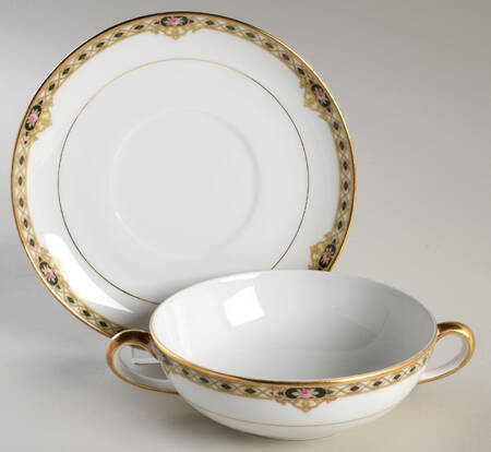 The Ceylon Flat Cream Soup Bowl & Saucer Set