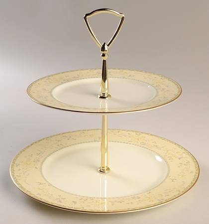 Chalfonte 2 Tiered Serving Tray (Dinner & Salad Plate)