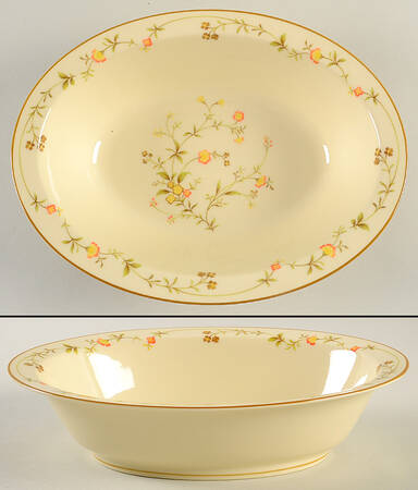 Champagne 10" Oval Vegetable Bowl