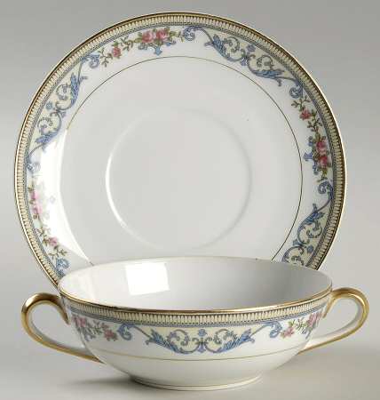 Chanlake Flat Cream Soup Bowl & Saucer Set