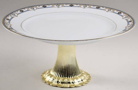 Chandella Cake Stand with 4"-5" Metal Pedestal  Hc