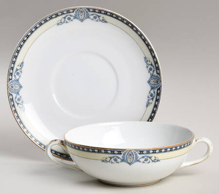 Chanesta Flat Cream Soup Bowl & Saucer Set