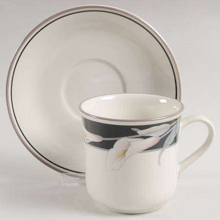 Channing Flat Cup & Saucer Set