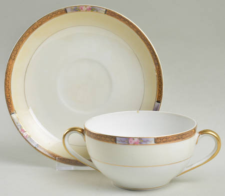 Chanossa Flat Bouillon Cup & Saucer