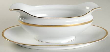 The Chaumont Gravy Boat with Attached Underplate