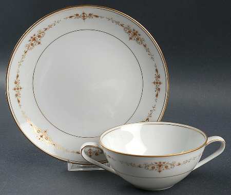 Champs Elysees Flat Cream Soup Bowl & Saucer Set