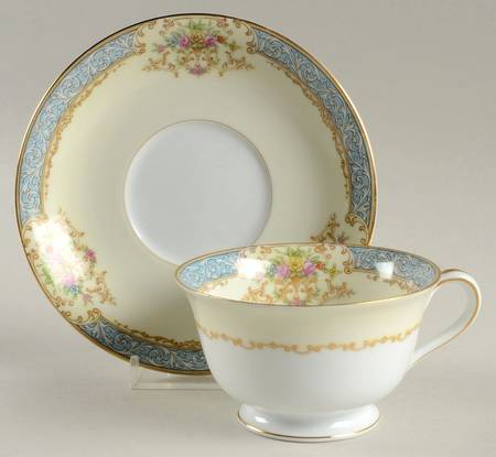 Chevonia Footed Cup & Saucer Set