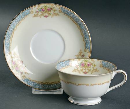 Chevonia Footed Cup & Saucer Set