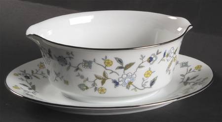 Chintz Gravy Boat with Attached Underplate