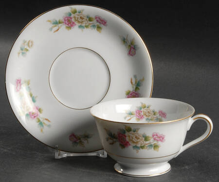 Chinapeony Footed Cup & Saucer Set