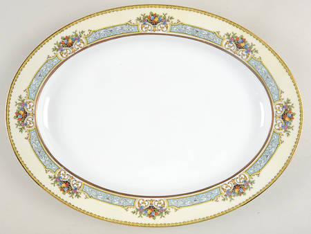 Chine Blue 16" Oval Serving Platter
