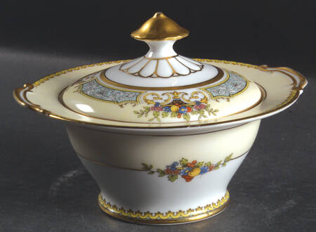 Chine Blue Sugar Bowl & Lid