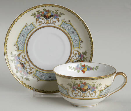Chine Blue Flat Cup & Saucer Set