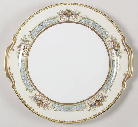 Chine Blue Handled Cake Plate