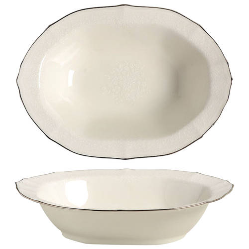 Chandon Platinum 10" Oval Vegetable Bowl