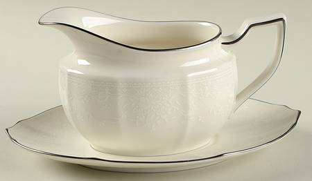 Chandon Platinum Gravy Boat & Underplate