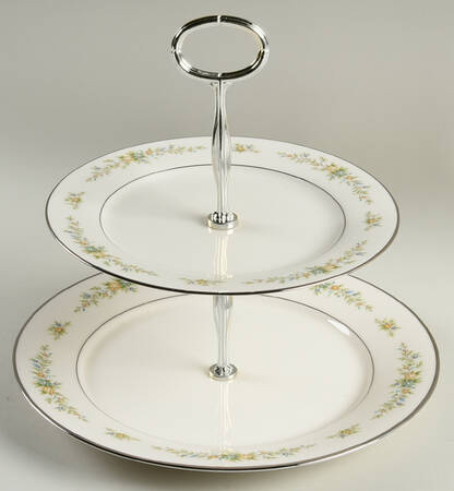 Christina 6 5/8"-10"  2 Tiered Serving Tray (Dp, Sp) HC