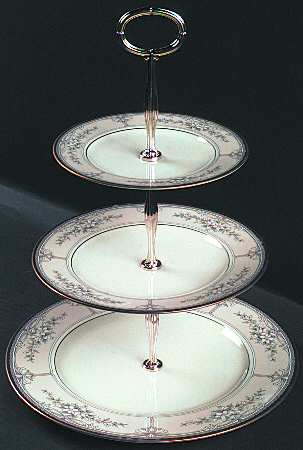 Churchill 13 7/8"-14 1/4" 3-Tiered Serving Tray(DP,SP,BB) HC