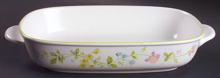 Clear Day 11" Oval Baker/Vegetable Bowl