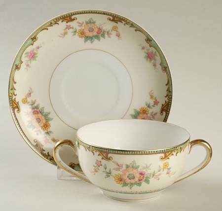 Clintonia Flat Bouillon Cup & Saucer