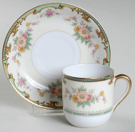 Clintonia Flat Demitasse Cup & Saucer Set