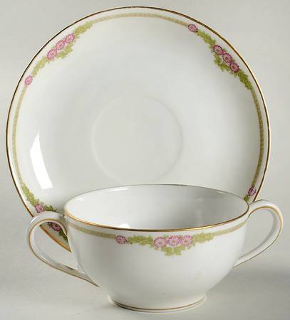 Coburg Flat Bouillon Cup & Saucer