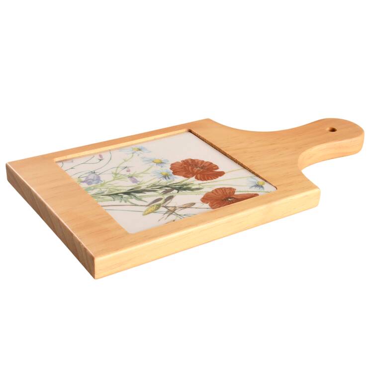 Country Diary Edwardian Lady 10" Natural Wood Cheese Board with Tile  HC