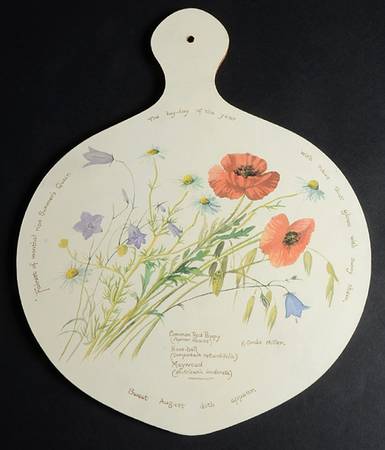 Country Diary Edwardian Lady Rd Wood Cutting Board for Cheese & Cracker Tray