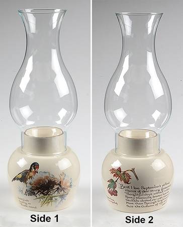 Country Diary Edwardian Lady Hurricane Lamp & Globe