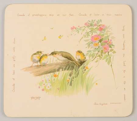 Country Diary Edwardian Lady Rectangular Cork Back Trivet