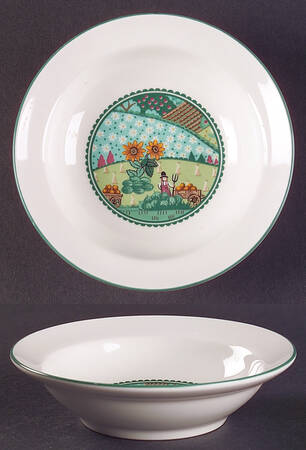 Country Fences Rim Fruit/Dessert (Sauce) Bowl