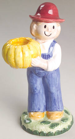 Country Fences Figural Candlestick