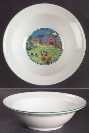 Country Fences Rim Cereal Bowl