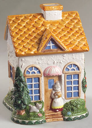 Country Fences Medium Figural Canister & Lid