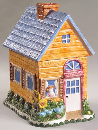 Country Fences Large Figural Canister & Lid